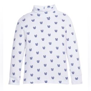 Little English - Printed Turtleneck - Navy Bows
